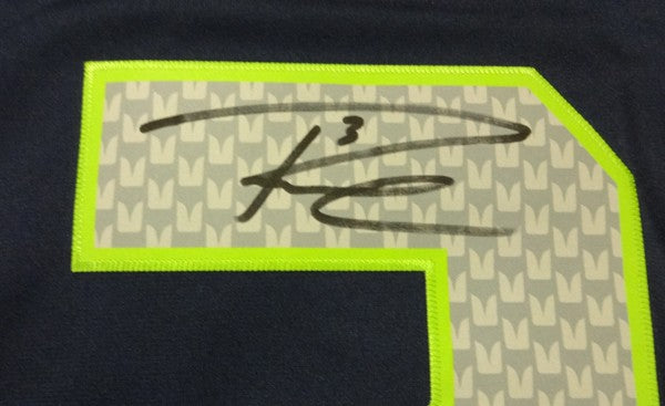 Seattle Seahawks Russell Wilson Signed Blue Nike Twill Jersey Size XXL RW Holo