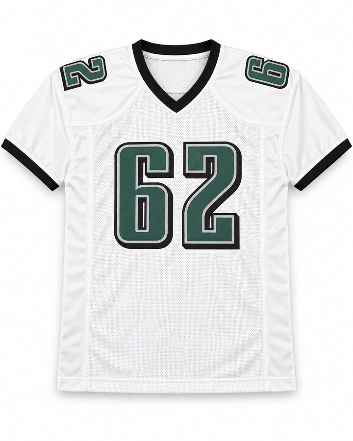 Jason Kelce Signed Eagles White Custom Jersey PSA/DNA ITP