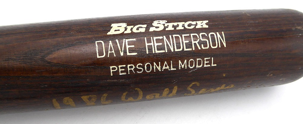 Dave Henderson Auto Adirondack Model RJ288 Bat Red Sox "1986 WS" Beckett