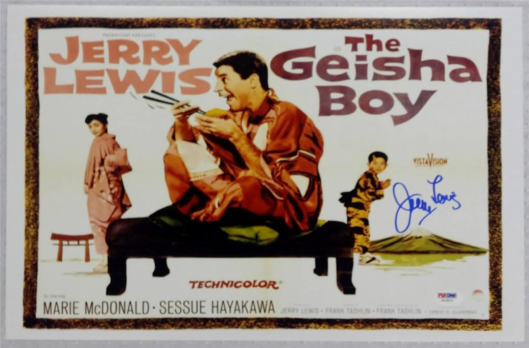 JERRY LEWIS Signed THE GEISHA BOY Movie Poster 11x17 Photo PSA/DNA COA AUTOGRAPH