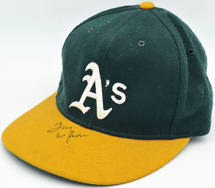 Tony LaRussa Signed Green & Yellow New Era Hat Oakland A's Beckett #BS30097