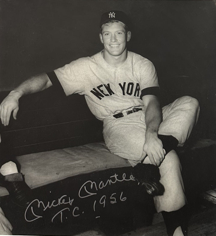 Mickey Mantle Signed Gallo Original 16x20 Framed Photo Yankees TC 1956 Auto PSA