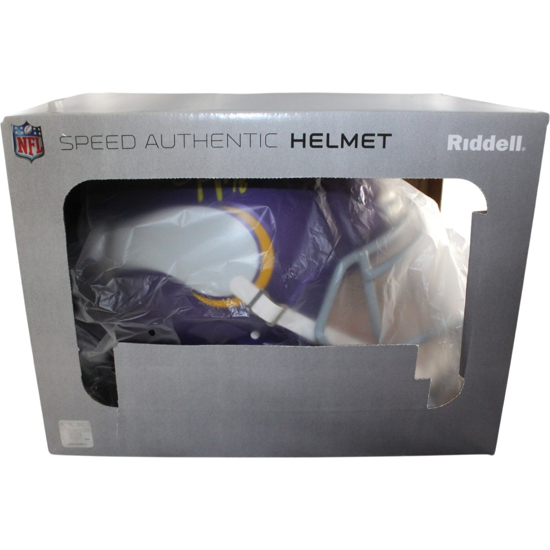 Justin Jefferson Autographed Minnesota Vikings Pro Tribute Helmet Beckett 56166