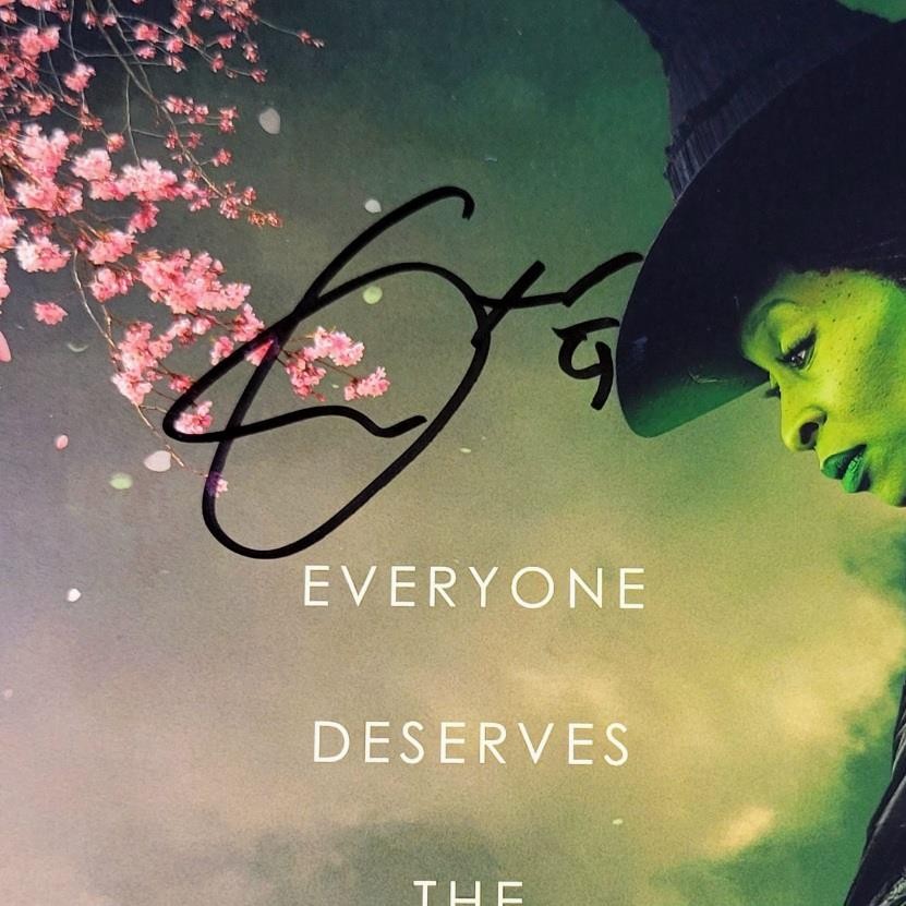 John M. Chu & Cynthia Erivo signed Wicked 11x17 photo poster auto B~ Beckett BAS