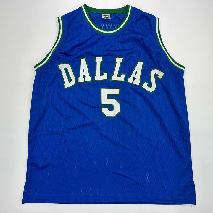 Facsimile Autographed Jason Kidd Dallas Blue Reprint Jersey Size Men's XL