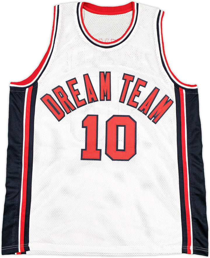 Team USA Clyde Drexler Autographed Signed White Jersey JSA