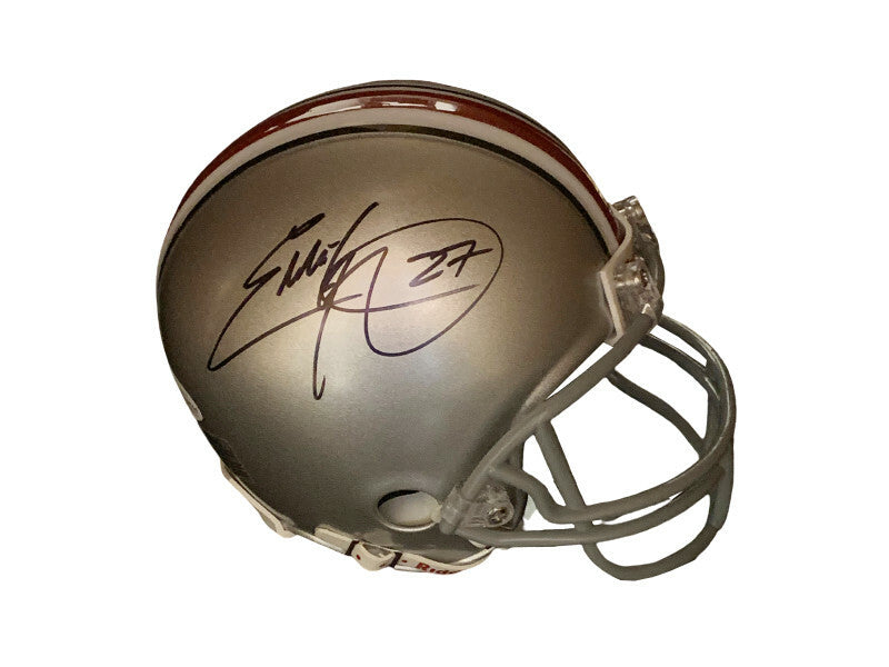 Eddie George signed Ohio State Buckeyes Riddell Mini Helmet #27- Beckett Witness