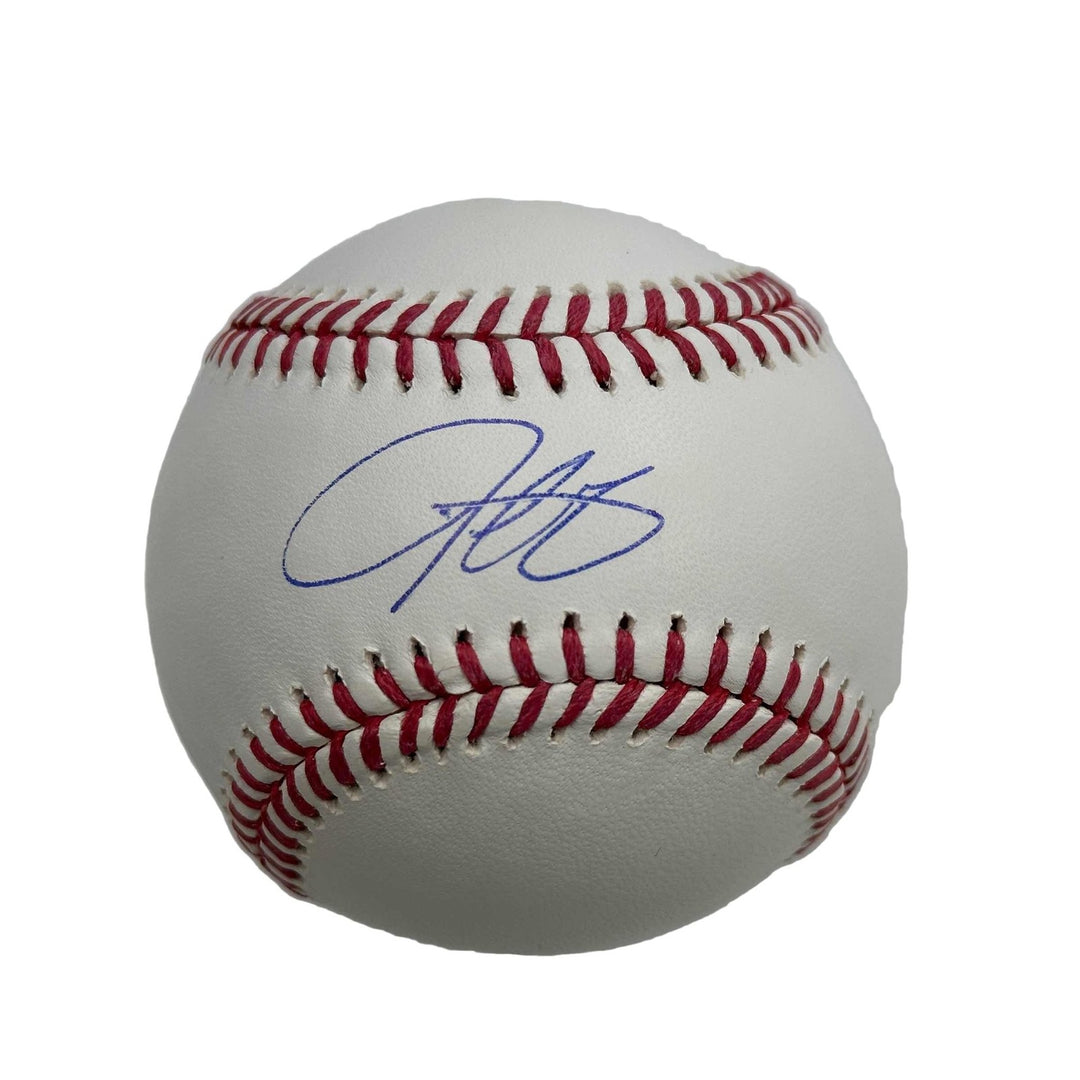 Autographed/Signed Derrek Lee Rawlings Baseball ROML Beckett BAS COA