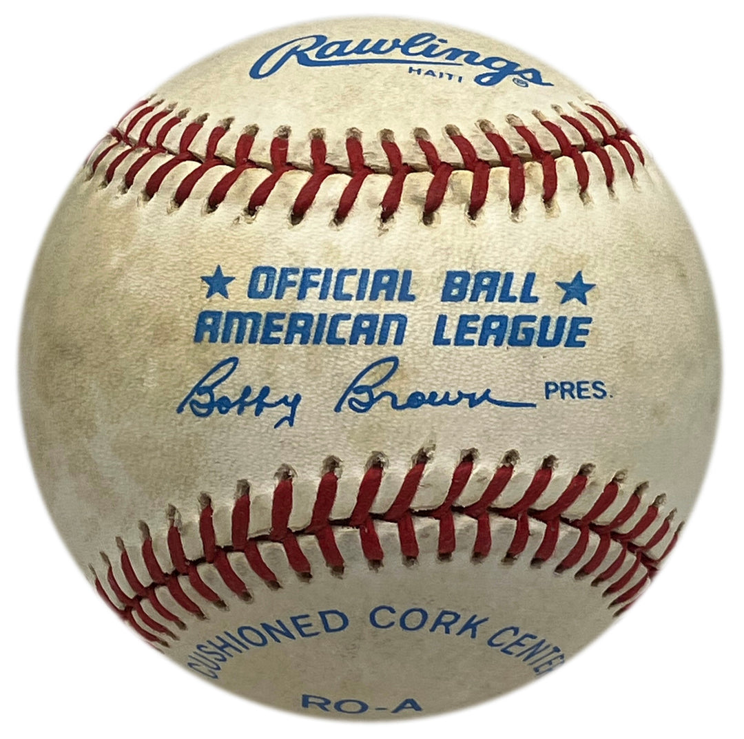 JOSE CANSECO SIGNED BOBBY BROWN OAL BASEBALL & CUBE A's YANKEES RED SOX STEROIDS