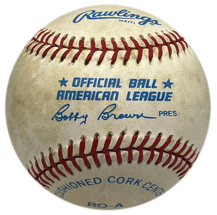 JOSE CANSECO SIGNED BOBBY BROWN OAL BASEBALL & CUBE A's YANKEES RED SOX STEROIDS