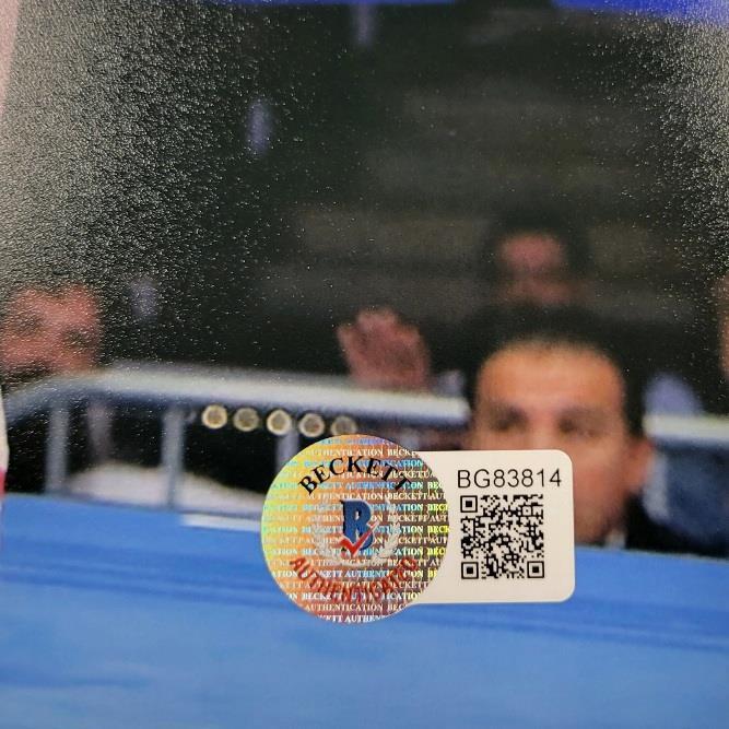 Evan Sanchez signed Boxing 11x14 photo #2 autograph ~ Beckett BAS Holo