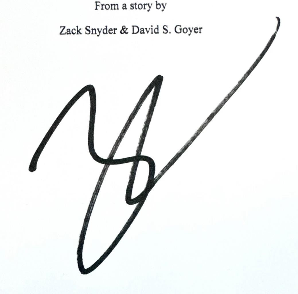 Zack Snyder signed Batman v Superman movie script autograph (E) ~ Beckett BAS