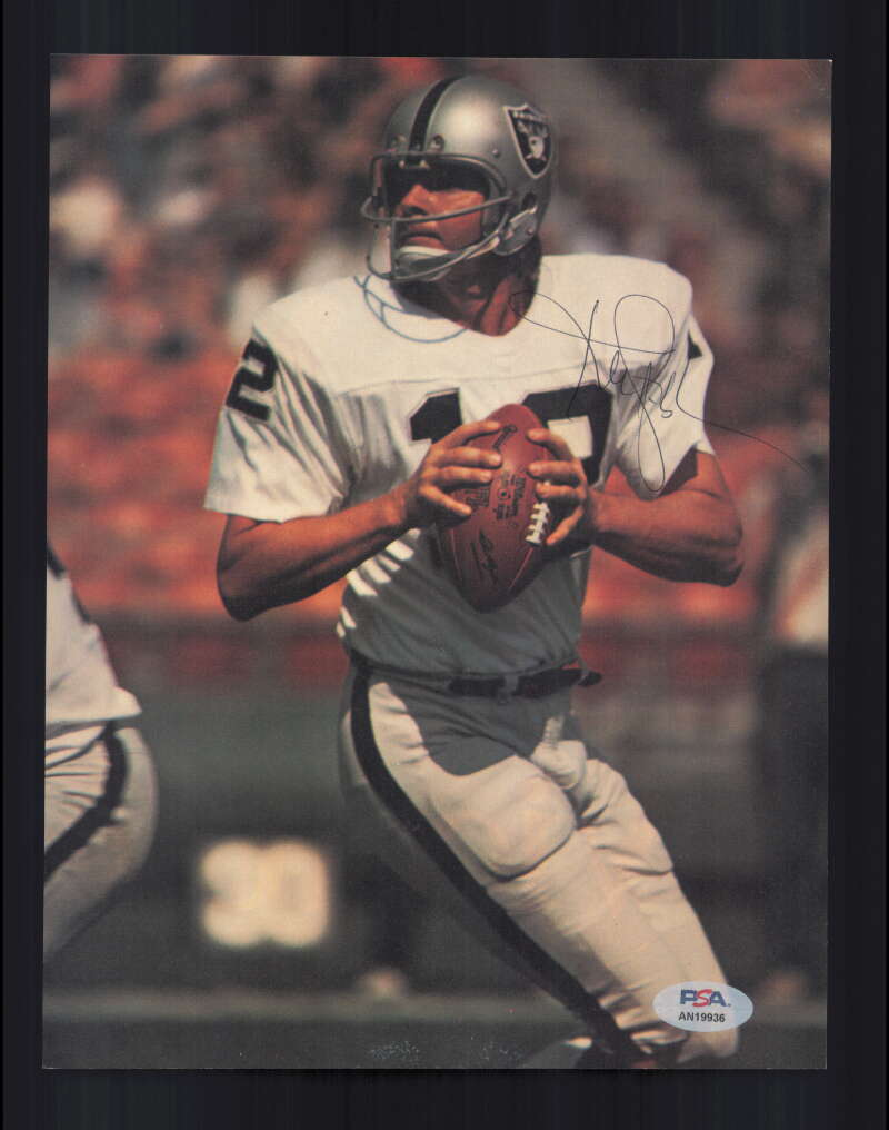Ken Stabler PSA DNA Signed  1970`s  Vintage 8x10 Photograph Autographed Raiders