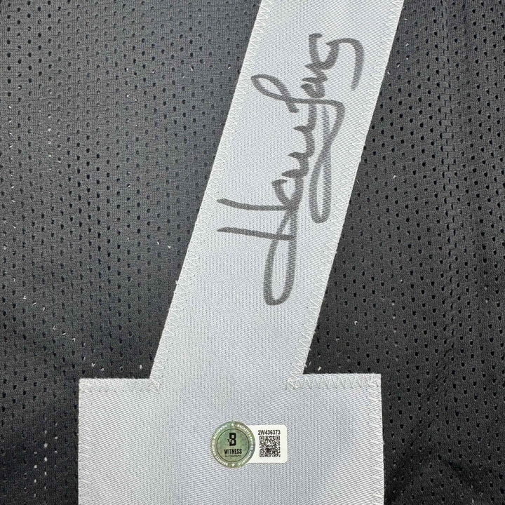 Autographed/Signed Howie Long Oakland White Football Jersey Beckett BAS COA