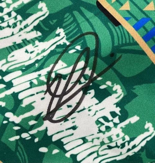 Dricus Du Plessis Signed Custom Green MMA Fight Trunks JSA QR