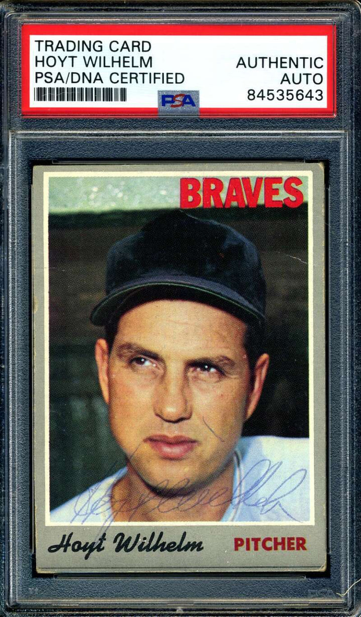 Hoyt Wilhelm PSA DNA Cert Signed 1970 Topps Autograph