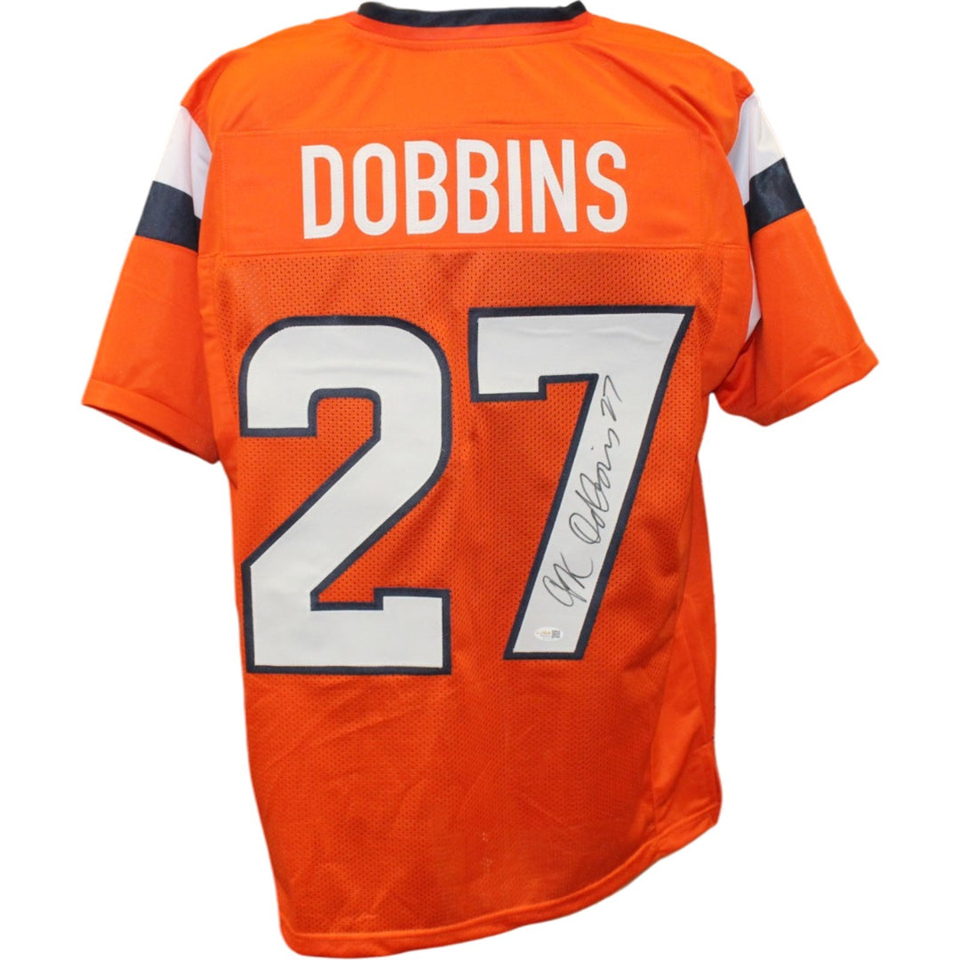 JK Dobbins Autogrraphed/Signed Pro Style Size XL Orange Jersey JSA 57171