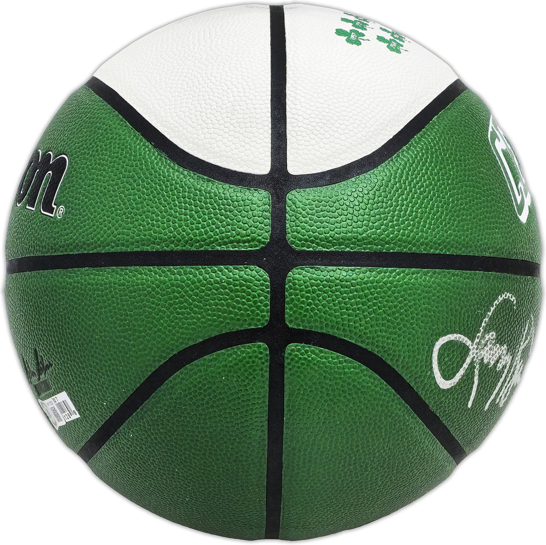 Larry Bird Auto Green City Edt Auerbach Smoke Logo Basketball Celtics Beckett