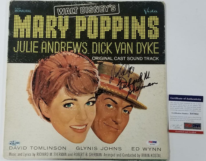 Dick Van Dyke & Richard Sherman signed Original Mary Poppins Vinyl Cover C ~ PSA