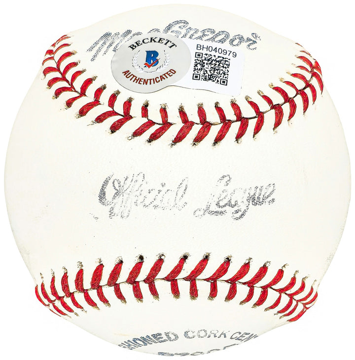 Arthur Art Daney Signed Baseball Philadelphia A's Played In One Game Vintage Sig
