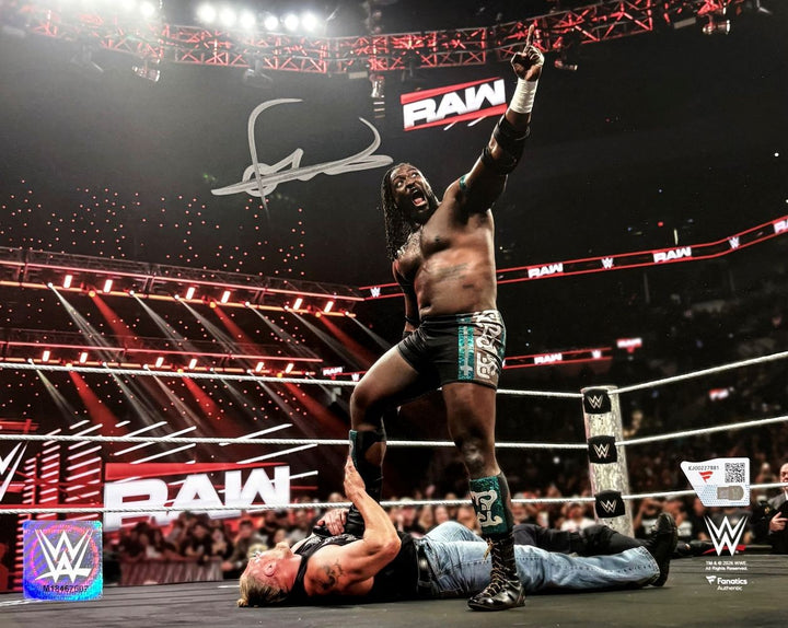 Oba Femi Signed 8x10 WWE Stand Over Brock Lesnar Photo Fanatics