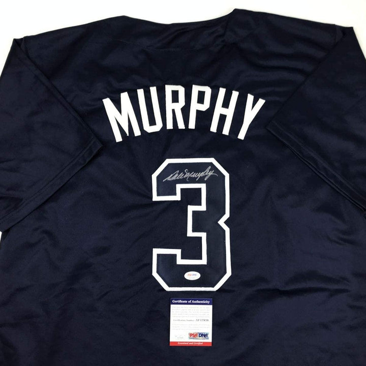 Autographed/Signed Dale Murphy Atlanta Dark Blue Jersey PSA/DNA COA