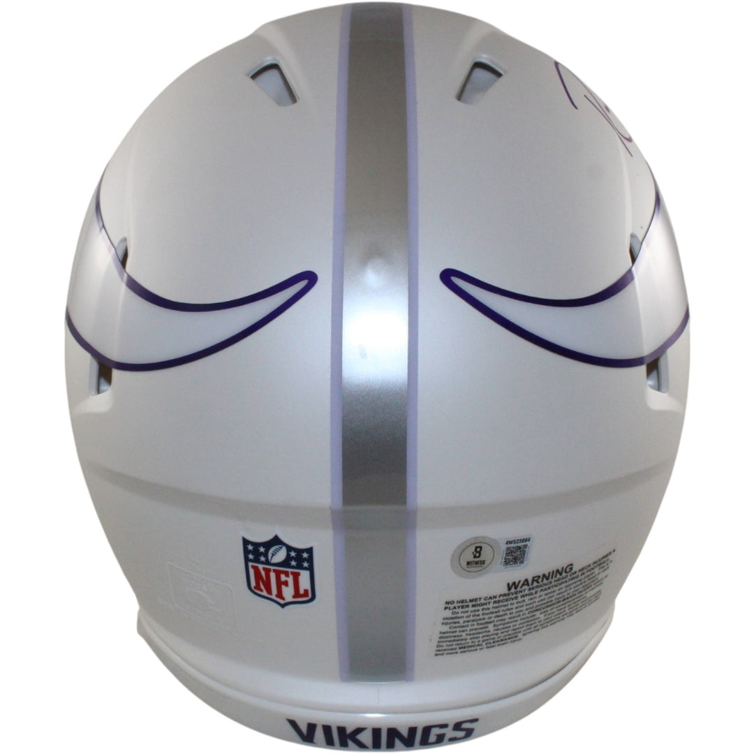 Randy Moss Autographed Minnesota Vikings Authentic 24 Alt Helmet Beckett 56326