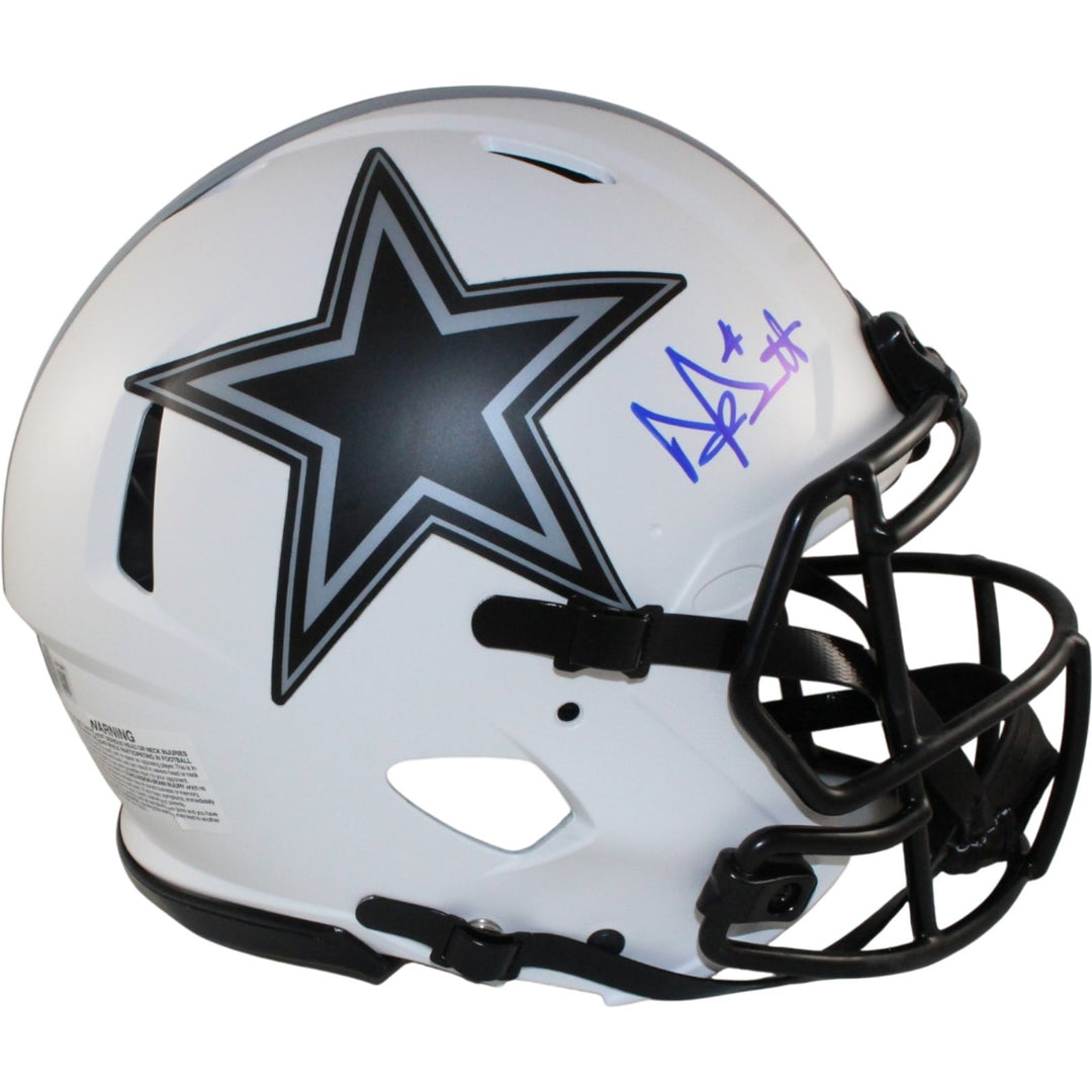 Dak Prescott Autographed Dallas Cowboys Authentic Lunar Helmet Beckett 56324