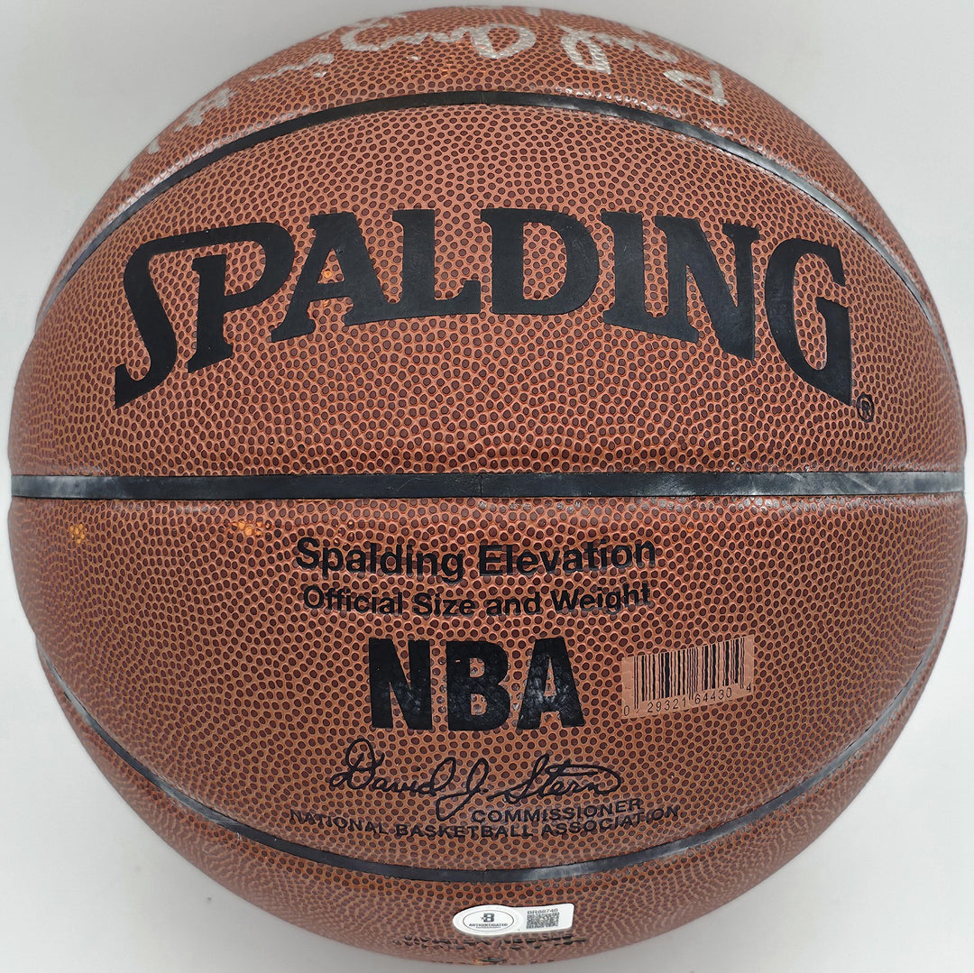 Paul Arizin Auto Spalding Leather Basketball Warriors 11 Phila. Warriors Beckett