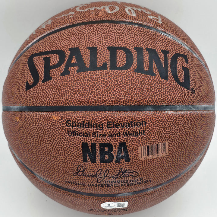 Paul Arizin Auto Spalding Leather Basketball Warriors 11 Phila. Warriors Beckett