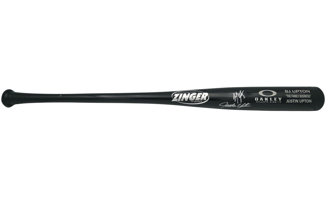 BJ & Justin Upton Autographed Zinger Baseball Bat Beckett BAS QR