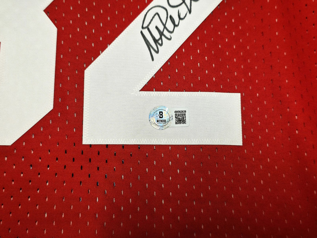 Lakers Magic Johnson Auto Red Mitchell Ness 1991 ASG Swingman Jersey XXL Beckett