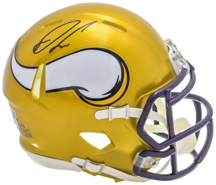 Dalvin Cook Signed Vikings Flash Yellow Speed Mini Helmet Fanatics Holo