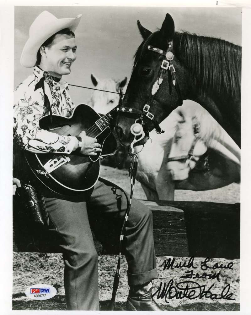 Monte Hale Hand Signed Psa Dna Cowboy 8x10 Photo Autographed Authentic