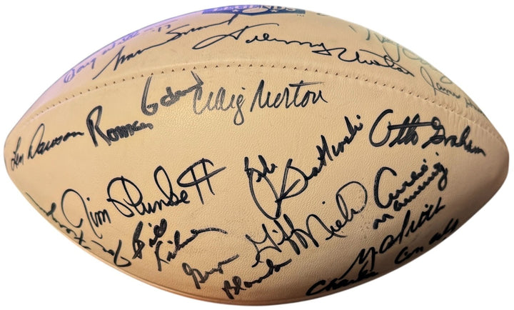 Quarterback  Legends signed Wilson NFL Football 32 Sigs–Beckett-Unitas/Jurgensen