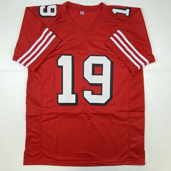 Autographed/Signed DEEBO SAMUEL San Francisco Red Alternate Jersey JSA COA Auto