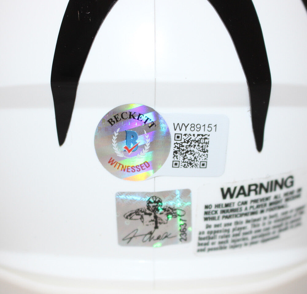 Ja'Marr Chase Autographed Cincinnati Bengals 22 Alt Mini Helmet Beckett 38207