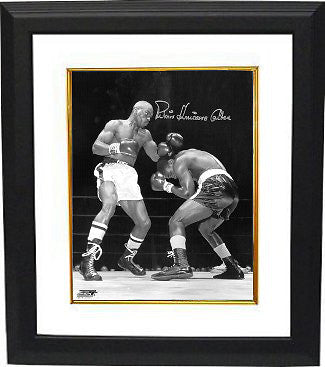 Rubin "Hurricane" Carter signed Vintage B&W 16x20 Photo Custom Framed - Beckett