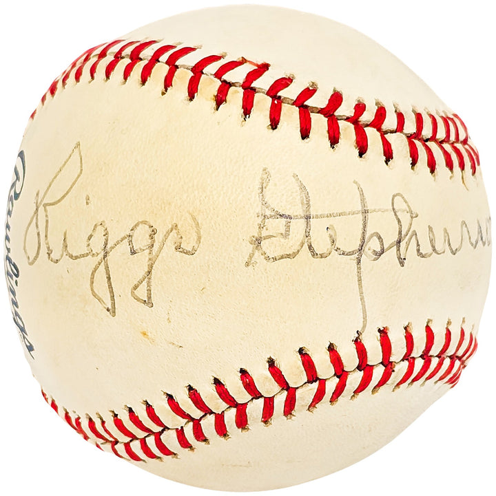 Riggs Stephenson Signed Feeney NL Baseball Cubs Vintage Signature Beckett