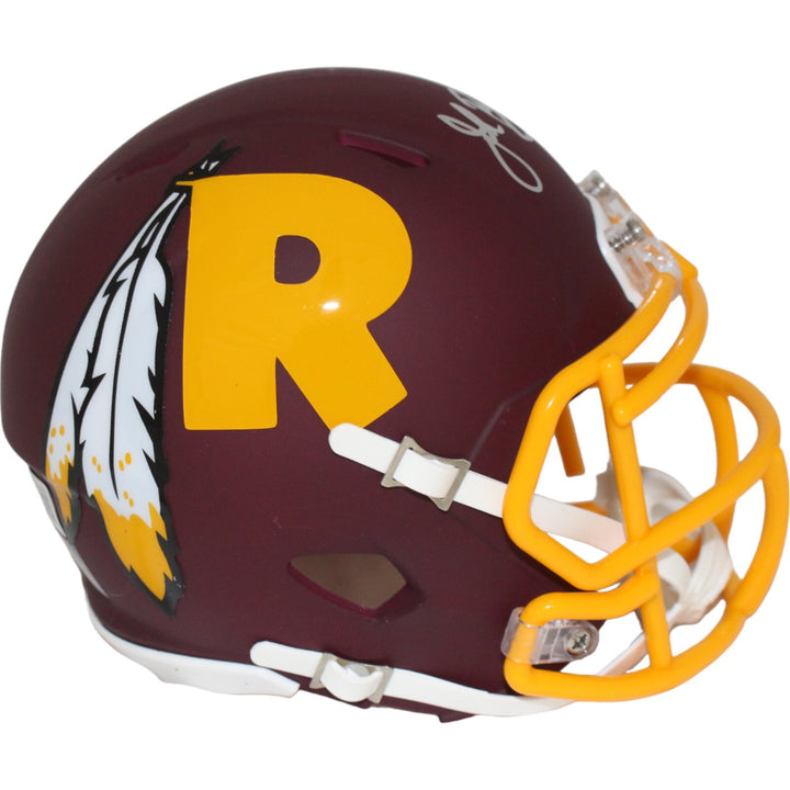 John Riggins Signed Washington Redskins AMP Mini Helmet Beckett 43019