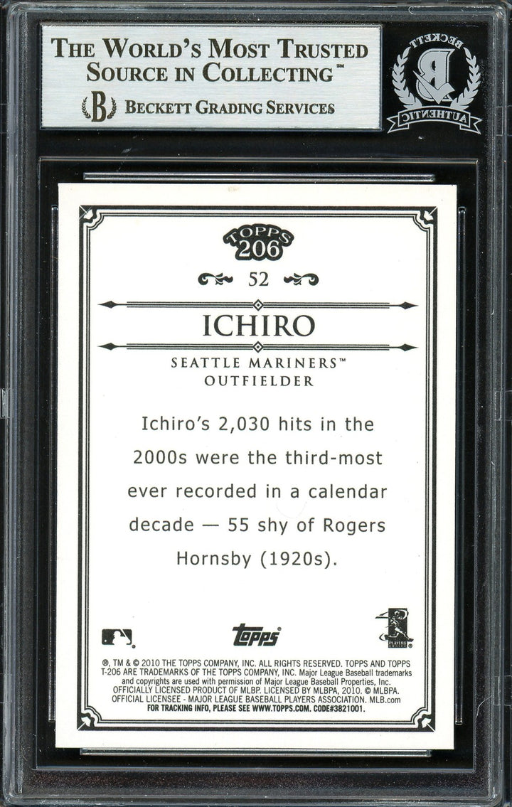 Ichiro Suzuki Signed 2010 Topps 206 Bronze Card 52 Mariners Beckett #12669115