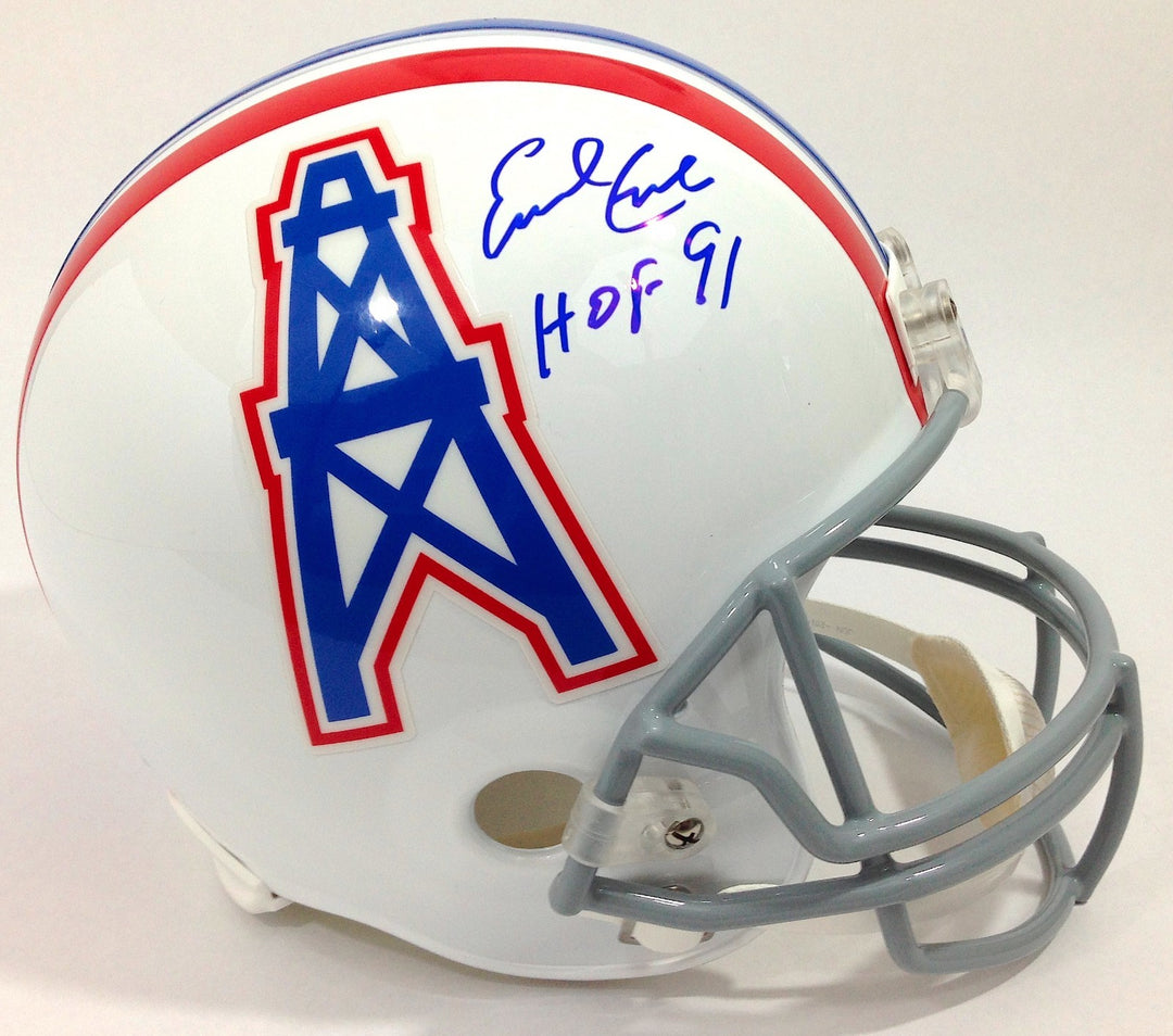 Earl Campbell Signed Houston Oilers Helmet JSA COA Autograph Texas Tyler Rose