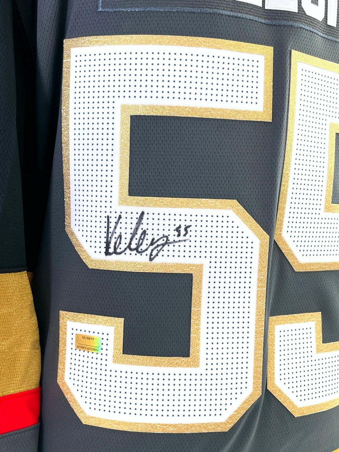 Keegan Kolesar Autographed Vegas Golden Knights Jersey COA Inscriptagraphs Sign