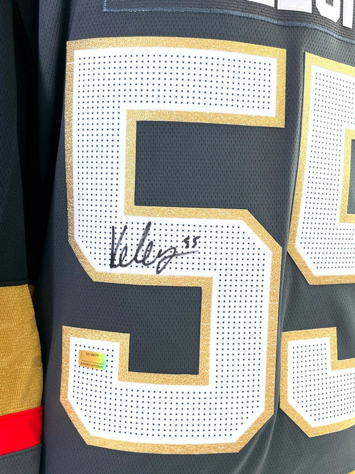 Keegan Kolesar Autographed Vegas Golden Knights Jersey COA Inscriptagraphs Sign