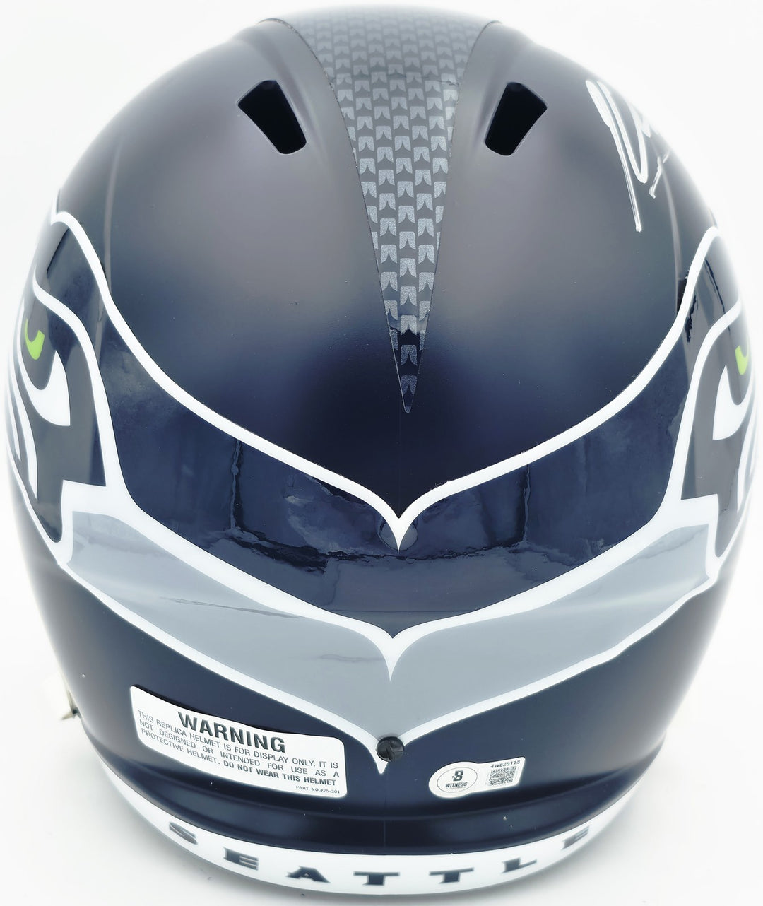 Kenneth Walker III Signed Seahawks Blue Full Sz Speed Rep Helmet Beckett Wit