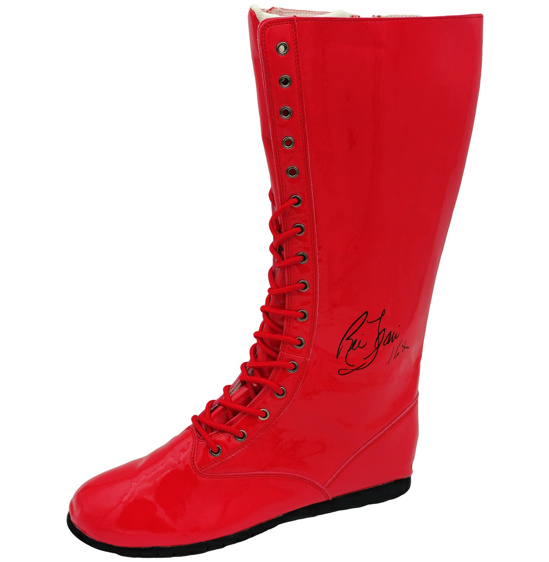 Ric Flair Signed Red Left Footed Boot WWE "16x" JSA Ball
