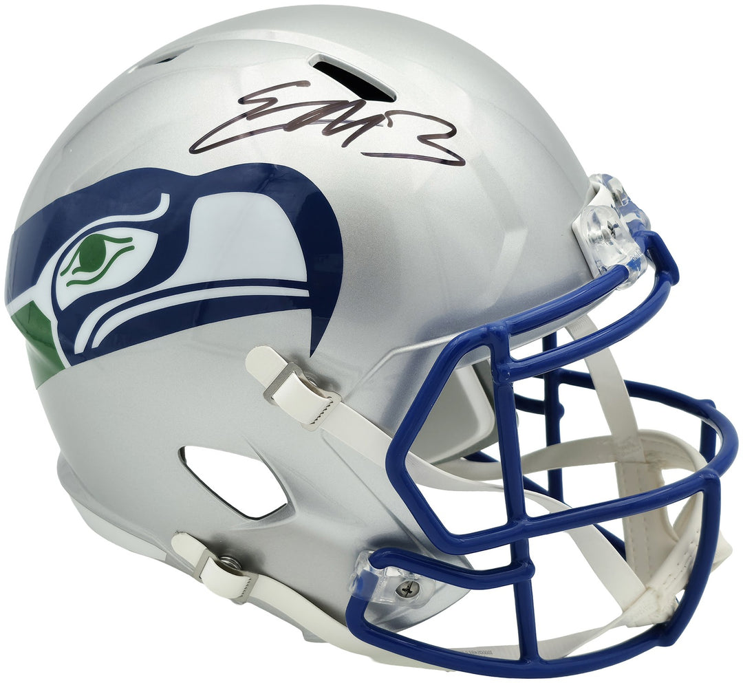 Nick Emmanwori Auto Seahawks Throwback Silver Full Size Speed Rep Helmet Beckett