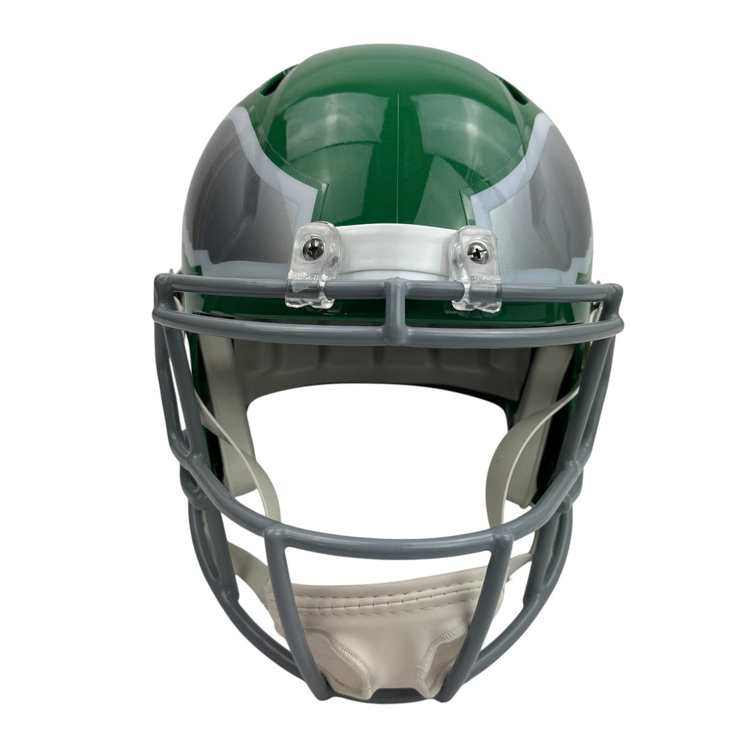 Autographed/Signed Jason Kelce Eagles Kelly Green FS Football Helmet PSA COA