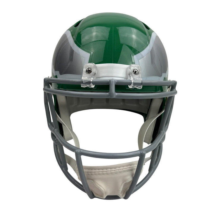 Autographed/Signed Jason Kelce Eagles Kelly Green FS Football Helmet PSA COA
