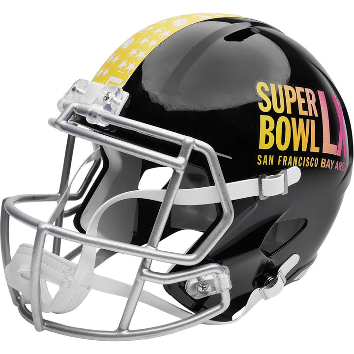 Unsigned Black SB LX Logo Speed Replica Full Size Helmet Seattle Seahawks